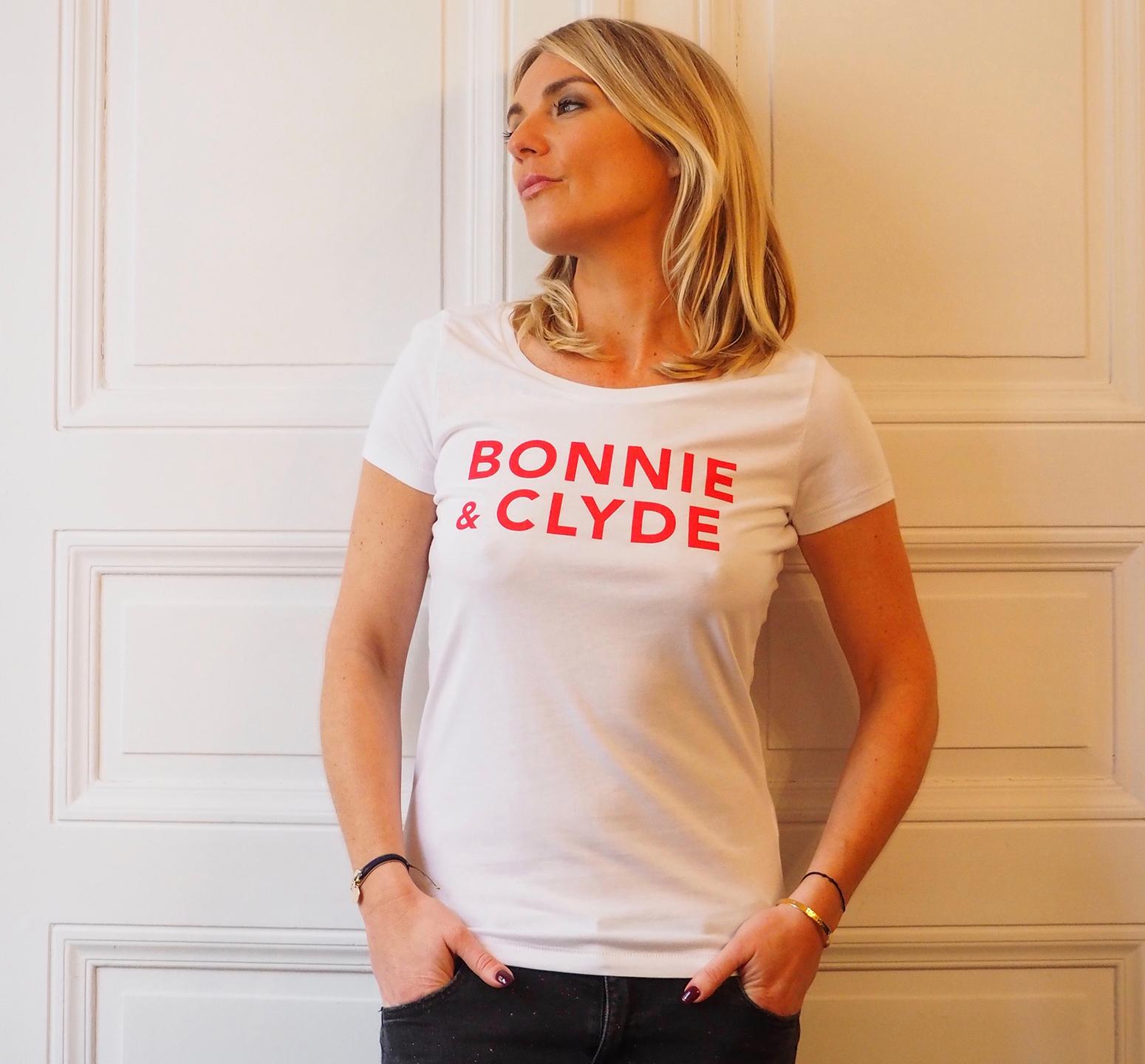 tee shirt blanc et rouge